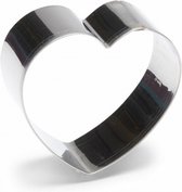 uitsteekvorm Hart 4 cm RVS zilver