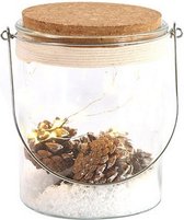 fles met ledverlichting 16,5 cm glas