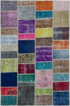 KARUN VINTAGE MULTI VLOERKLEED PATCHWORK HANDGEWEVEN