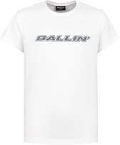 Ballin Amsterdam -  Jongens Slim Fit   T-shirt  - Wit - Maat 152