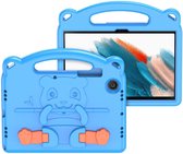 Samsung Galaxy Tab A8 2022 & 2021 (10.5 Inch) Hoes - Schokbestendige case met handvat - Panda Series - Licht Blauw