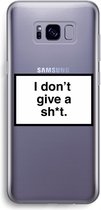 Case Company® - Samsung Galaxy S8 hoesje - Don't give a shit - Soft Cover Telefoonhoesje - Bescherming aan alle Kanten en Schermrand