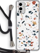 Case Company® - OnePlus 9 hoesje met Koord - Terrazzo N°4 - Telefoonhoesje met Zwart Koord - Bescherming aan alle Kanten en Over de Schermrand