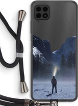 Case Company® - Samsung Galaxy A22 4G hoesje met Koord - Wanderlust - Telefoonhoesje met Zwart Koord - Bescherming aan alle Kanten en Over de Schermrand