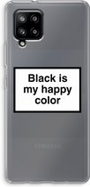 Case Company® - Samsung Galaxy A42 5G hoesje - Black is my happy color - Soft Cover Telefoonhoesje - Bescherming aan alle Kanten en Schermrand