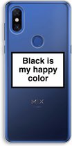 Case Company® - Xiaomi Mi Mix 3 hoesje - Black is my happy color - Soft Cover Telefoonhoesje - Bescherming aan alle Kanten en Schermrand