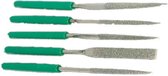 diamantpoedervijlenset Vtdf2 120 mm staal 5-delig