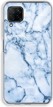 Case Company® - Huawei P40 Lite hoesje - Blauw marmer - Soft Cover Telefoonhoesje - Bescherming aan alle Kanten en Schermrand