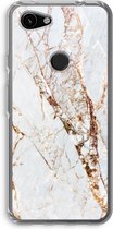 Case Company® - Google Pixel 3a hoesje - Goud marmer - Soft Cover Telefoonhoesje - Bescherming aan alle Kanten en Schermrand