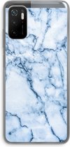 Case Company® - Xiaomi Poco M3 Pro 5G hoesje - Blauw marmer - Soft Cover Telefoonhoesje - Bescherming aan alle Kanten en Schermrand