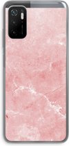 Case Company® - Xiaomi Poco M3 Pro 5G hoesje - Roze marmer - Soft Cover Telefoonhoesje - Bescherming aan alle Kanten en Schermrand