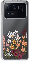 Case Company® - Xiaomi Mi 11 Ultra hoesje - Painted wildflowers - Soft Cover Telefoonhoesje - Bescherming aan alle Kanten en Schermrand