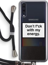 Case Company® - Samsung Galaxy A50 hoesje met Koord - My energy - Telefoonhoesje met Zwart Koord - Bescherming aan alle Kanten en Over de Schermrand