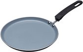 koekenpan 24 cm aluminium/RVS grijs