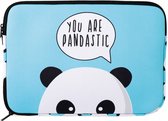 laptophoes Panda 15 inch neopreen lichtblauw