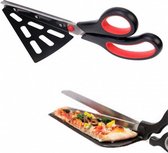 pizzaschaar 28 cm RVS zwart/rood