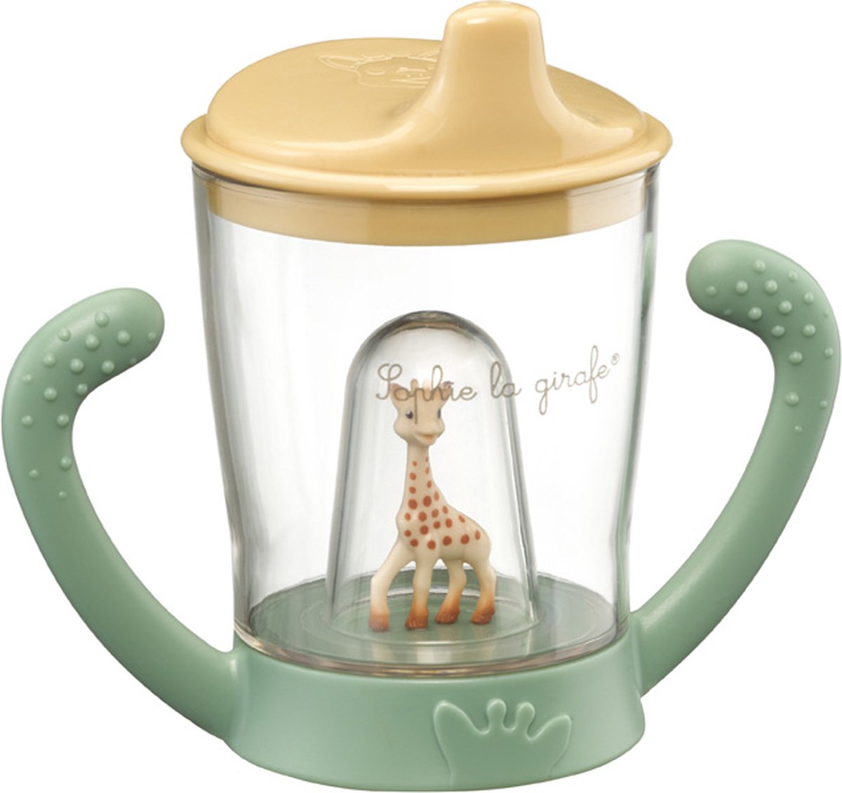 Sophie de giraf Beker - Drinkbeker voor kinderen - Lekvrij - Anti-lek beker - Vanaf 6 maanden - 200 ml - In witte geschenkdoos - Geel/Groen - Sophie de Giraf