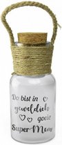 decoratievaas led Mom 15 cm glas transparant