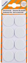 anti-krasvilt zelfklevend diameter 28mm wit 16 stuks