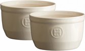 ovenschaaltjes 10,5 x 6 cm 250 ml keramiek crÃ¨me 2 stuks