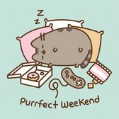 wanddecoratie Purrfect 30 x 30 cm canvas groen