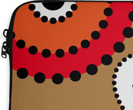 Housse pour ordinateur portable 15 pouces - Design - Fleurs - Pois - Housse pour ordinateur portable