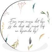 WallCircle - Wandcirkel - Muurcirkel - Een mooi mens dat ben jij - Vrienden - Quotes - Spreuken - Aluminium - Dibond - 30x30 cm - Binnen en Buiten