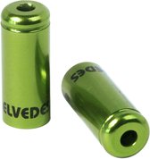 Elvedes kabelhoedje 5mm aluminium groen(10x)