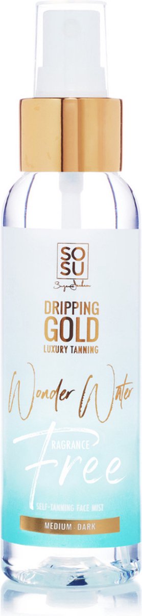 SOSU Dripping Gold Luxury Tanning Wonder Water Fragrance Free Medium-Dark