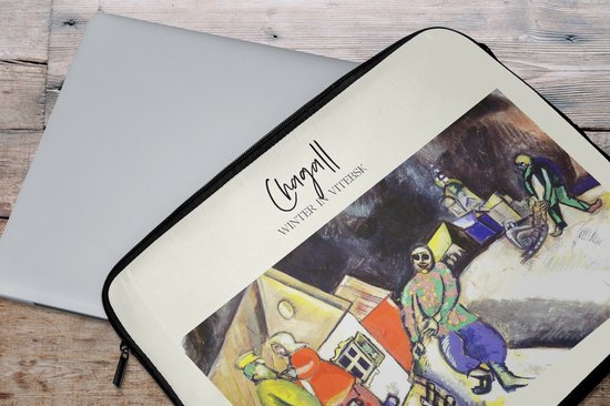 Laptophoes 17 inch - Winter in Vitebsk - Marc Chagall - Kunst - Laptop sleeve - Binnenmaat 42,5x30 cm - SleevesAndCases
