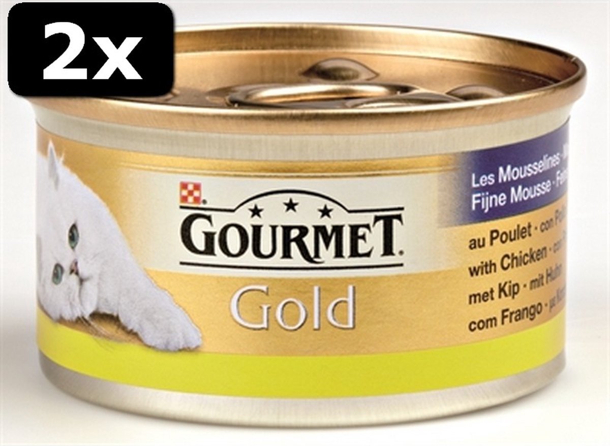 2x GOURMET GOLD MOUSSE KIP 24X85GR