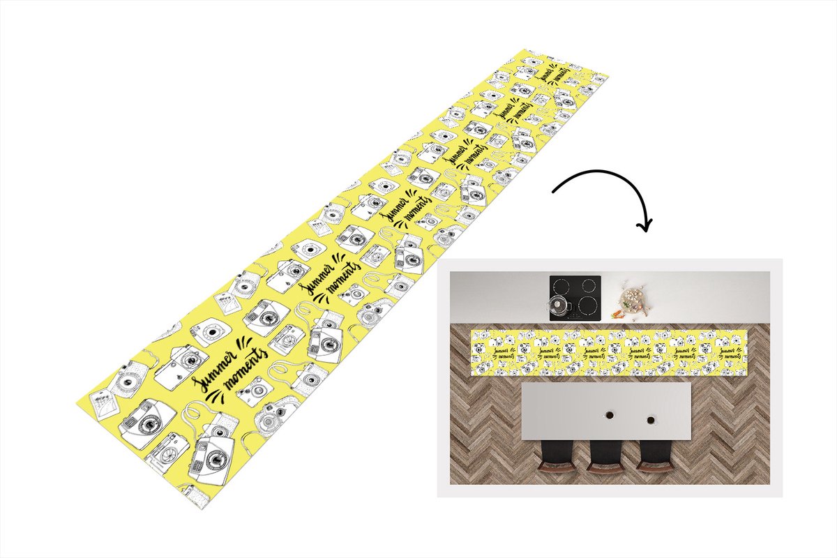 KitchenYeah Keukenloper - Loper keuken - Camera - Zomer - Quotes - Patronen - Keukenloper vinyl multicolor, foto 7