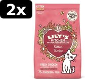 2x LILY CAT KITTEN CHICKEN/FISH 800GR