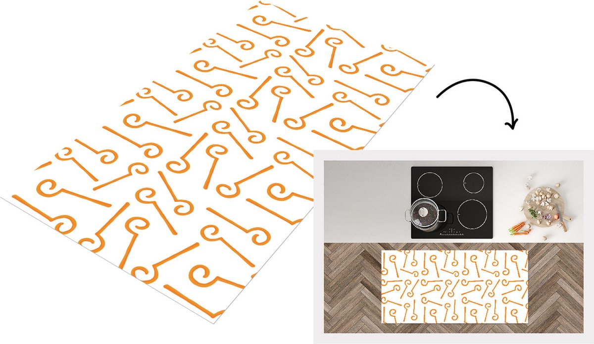 KitchenYeah Keukenloper - Loper keuken - Sint - Sinterklaas - Staf Sinterklaas - 120x60 cm - Keukenloper vinyl Multicolor