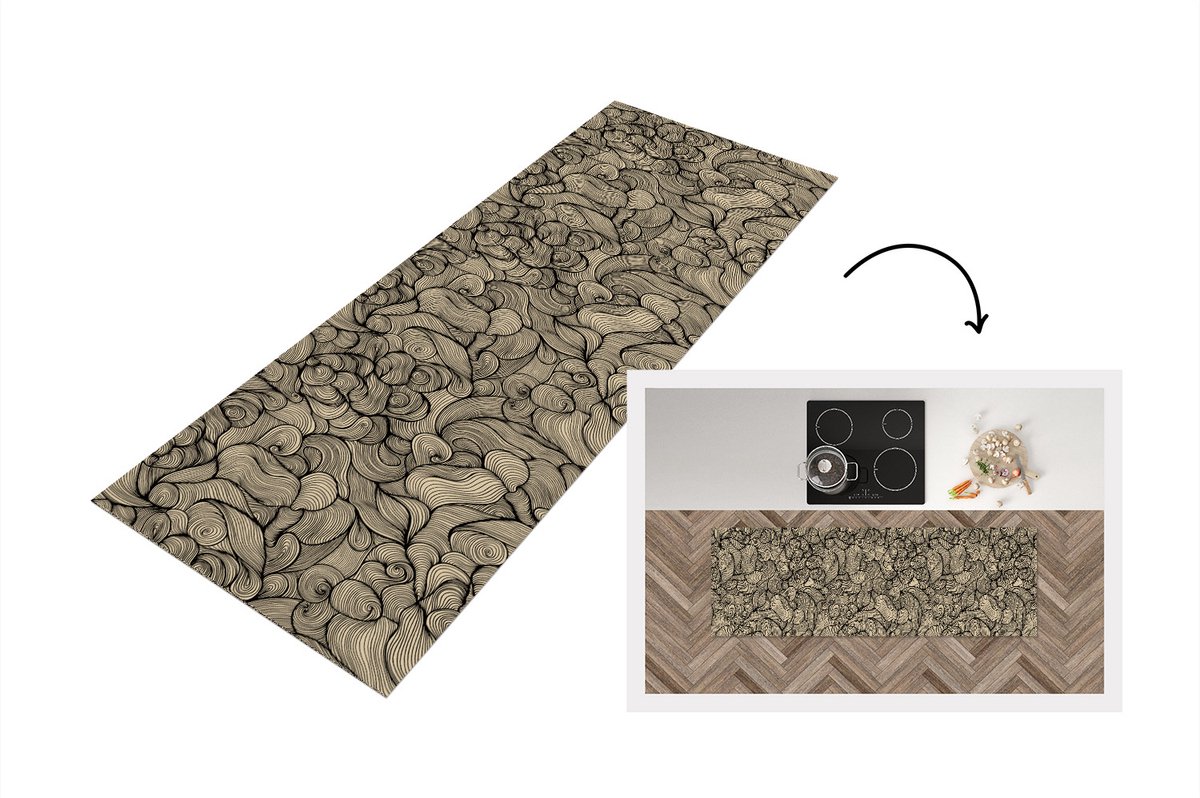 KitchenYeah Keukenloper - Loper keuken - Abstract - Lijn - Patronen - Keukenloper vinyl multicolor, foto 4