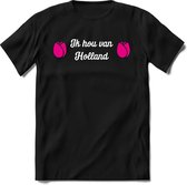 Nederland - Roze - T-Shirt Heren / Dames  - Nederland / Holland / Koningsdag Souvenirs Cadeau Shirt - grappige Spreuken, Zinnen en Teksten. Maat XL