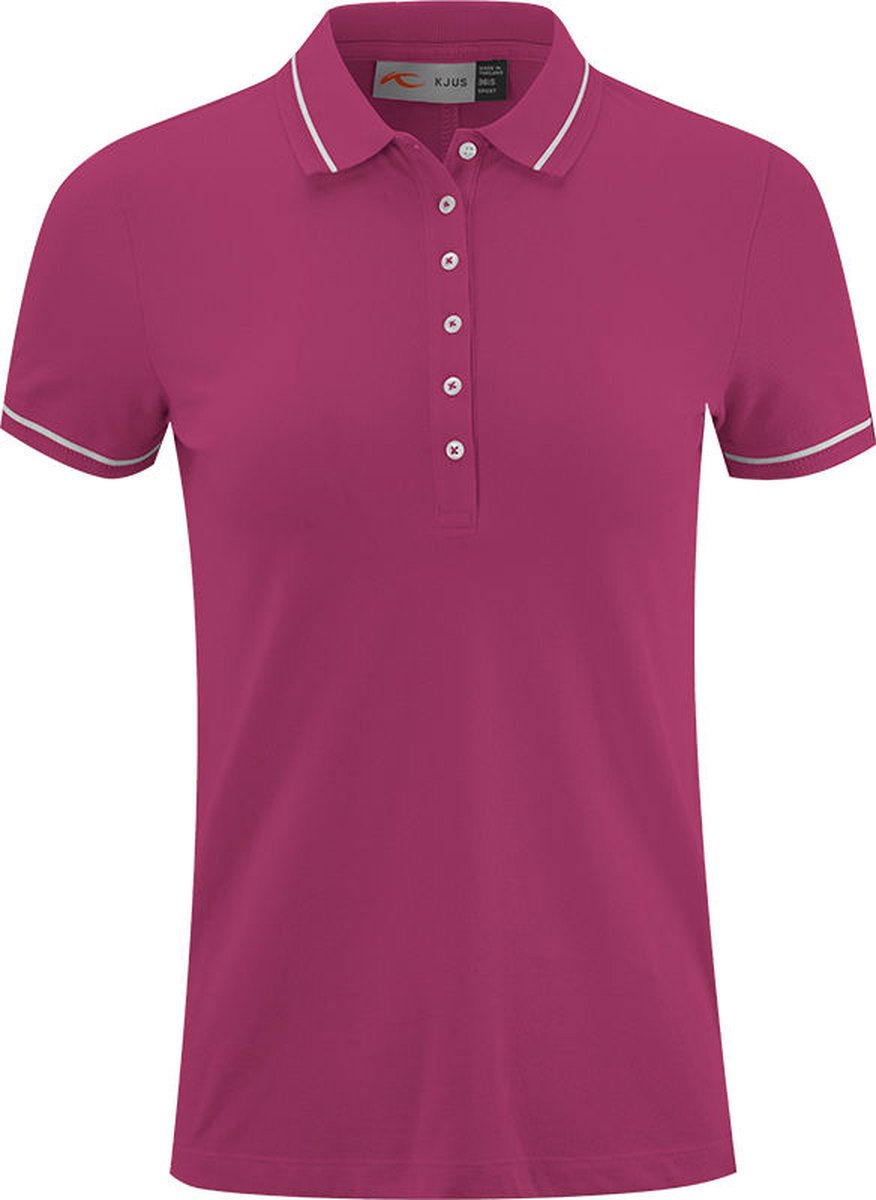 Kjus Women Sanna Polo S/S – Outdoor Kleding Fleeces en Truien Polo’s Pomegranate