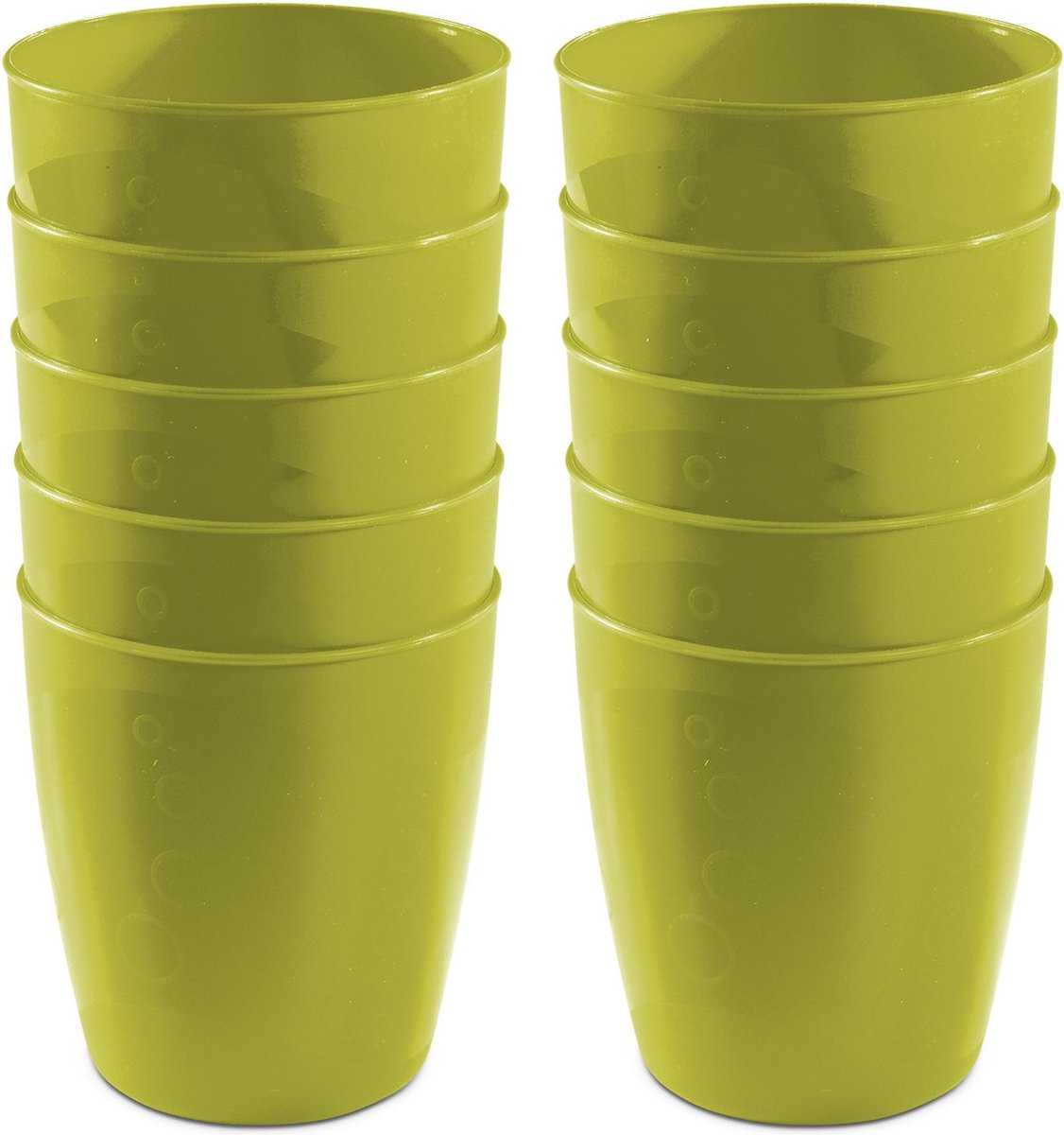 15x drinkbekers van kunststof 300 ml in het groenï¿½- Limonade bekers - Campingservies/picknickservies