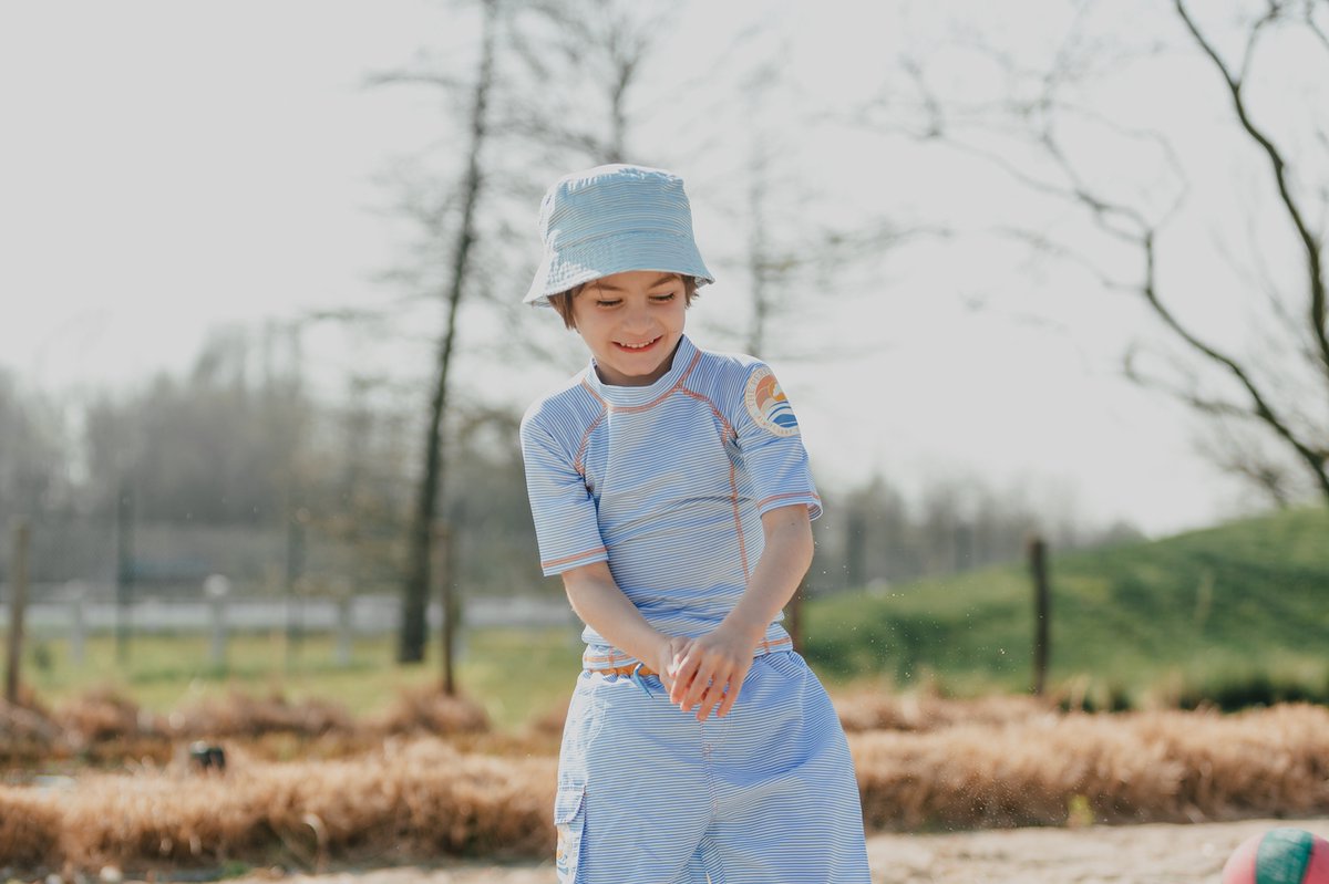 Ducksday - UV Zwemshirt - korte mouw - voor baby - unisex - True blue — afbeelding 4