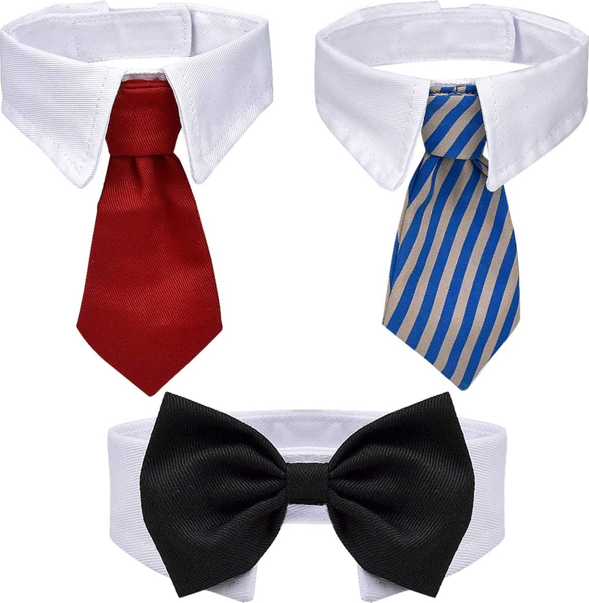 Cravate pour Chiens - noeud papillon pour chien - 3 pièces - réglable -  cravate -... | bol.com
