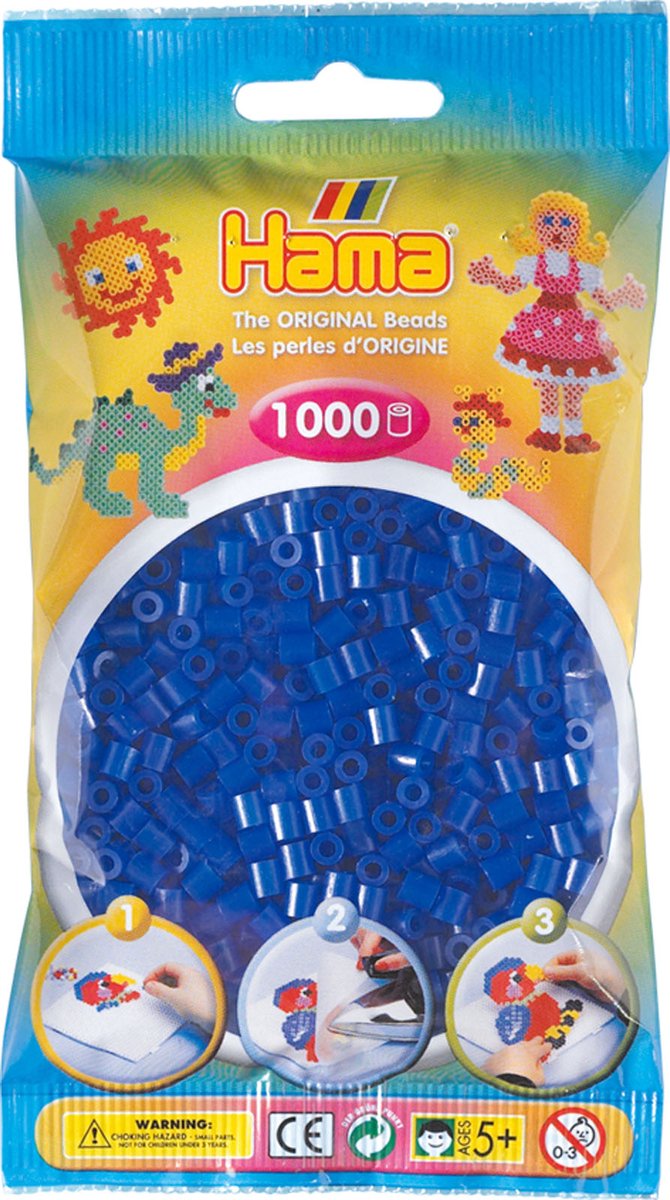Strijkkralen 1000 Stuks Blauw Neon — afbeelding 2