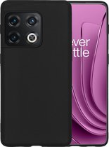 Hoesje Geschikt voor OnePlus 10 Pro Hoesje Siliconen Case - Hoes Geschikt voor OnePlus 10 Pro Hoes Siliconen - Zwart.