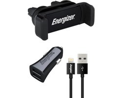 Energizer CKITB2CLI3 Car Kit - 3.4A - 2USB - Air Vent Oplader - Incl. Lightning Kabel
