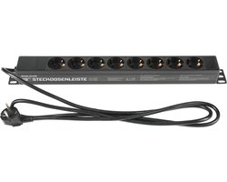 MUSIC STORE 19" Power Strip - 8x Schuko 1HU - PA accessoire