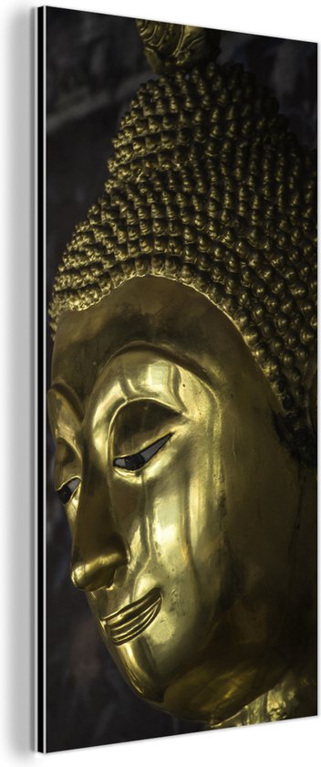 Daarbij Verlaten Aggregaat Wanddecoratie Metaal - Aluminium Schilderij Industrieel - Gouden boeddha  standbeeld... | bol.com
