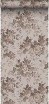 ESTAhome behang vintage bloemen oudroze - 139404 - 50 x 900 cm