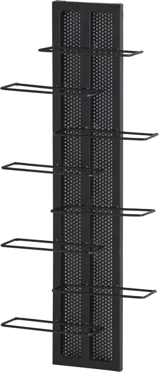 Dulaire Muur/Wand Wijnrek Zwart Metaal Modern 8 flessen - 83 cm