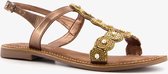 TwoDay leren dames sandalen - Bruin - Maat 37 - Echt leer