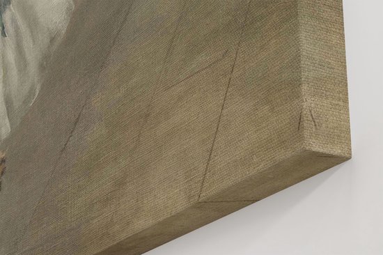 Détail de la texture d'une peinture sur toile.