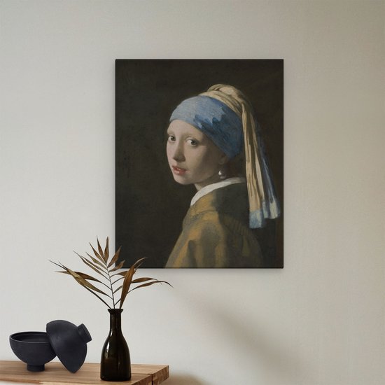Artaza Canvas Painting Girl with a Pearl Earring - Johannes Vermeer - 40x50 - Art - Impression sur toile